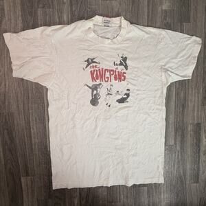 VINTAGE 90s The Kingpins Band Tee Fruit of the Loom Made USA L Punk Ska
